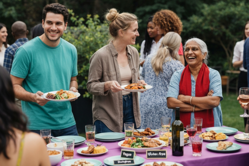 Cómo Considerar Alergias y Dietas en un Menú de Fiesta