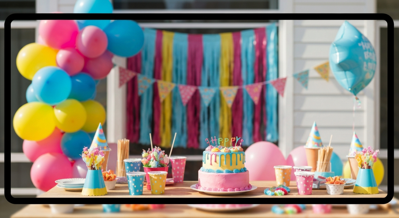 paleta colores decorar cumpleaños