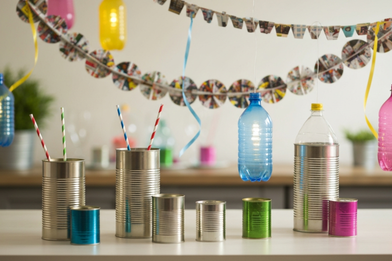 Ideas Creativas para Reutilizar Materiales Reciclados en Fiestas