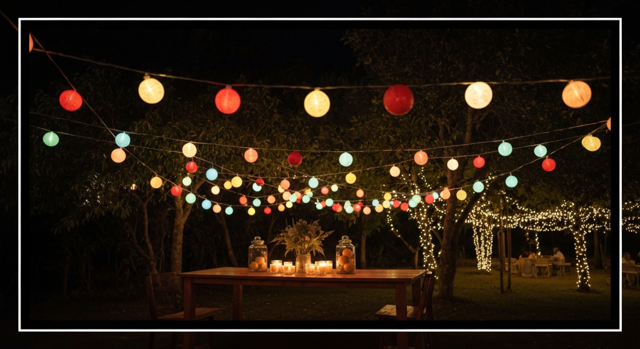 iluminación asequible para fiestas